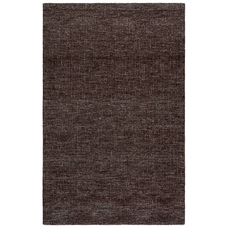 SAFAVIEH Handmade Abstract Lotje Modern Wool Rug - 6' x 9' - Dark Brown