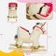 preview thumbnail 7 of 8, Kids Rocking Horse, Ride on Unicorn with Realistic Sounds, Safety Belt & Wooden Base, Plush Animal Rocker - Cream White