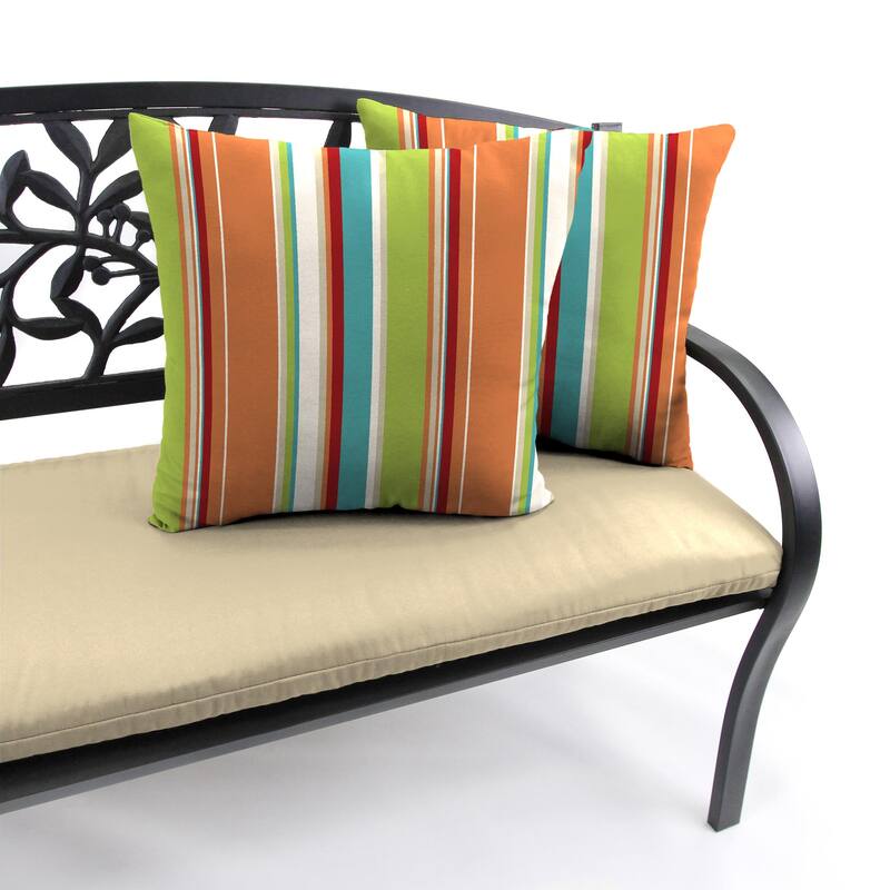 16" x 16" Outdoor Throw Pillow - Set of 2 - 16'' L x 16'' W x 4'' H