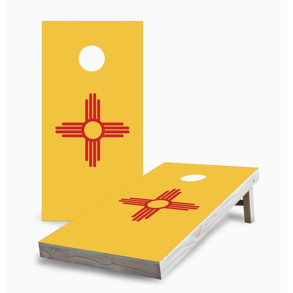 New Mexico State Flag Regulation 2x4 Cornhole Game Set