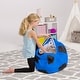 preview thumbnail 25 of 187, Kids Bean Bag Chair Cover Stuffed Animal Storage or Toy Organizer 27 Inch Medium - Sports Soccer Ball Blue and Black