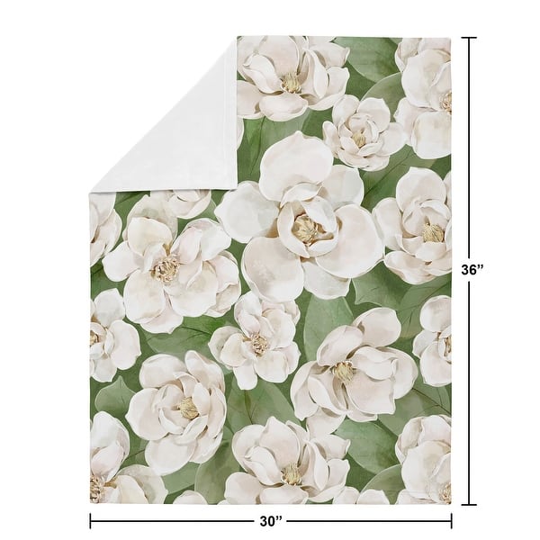Sweet Jojo Designs Boho Flower Floral Girl Baby Receiving Security Swaddle Blanket Ivory Shabby Chic Bohemian Watercolor Garden