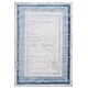 preview thumbnail 1 of 9, LOOM & LUXE Collection Blue/Ivory/Bordered Non-Shedding Area Rug 120" D x 93" W x 0.35" H