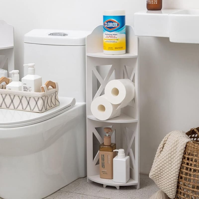 Corner Shelves for Bathroom Storage