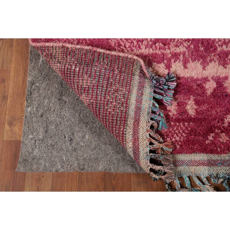 Plush Trellis Moroccan Large Area Rug Handmade Wool Carpet - 9'6" x 14'7"