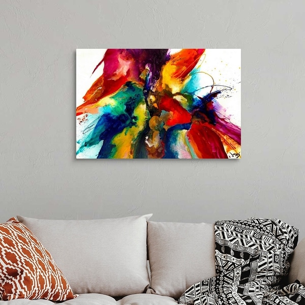 Colorful Abstract Modern Contemporary Red Blue Green Rainbow