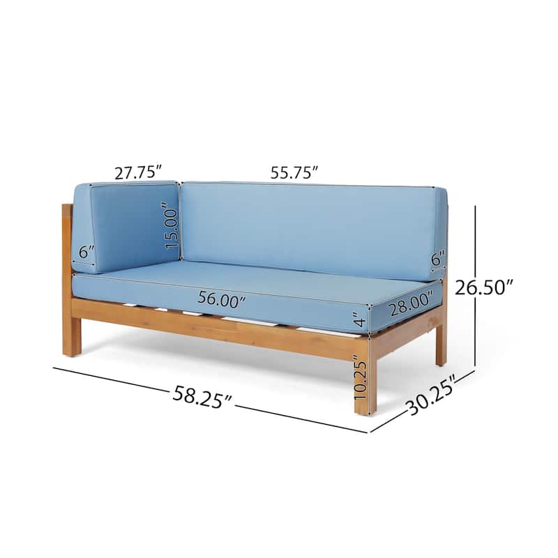 Brava 7-Seater Wood Sectional Sofa Set by Christopher Knight Home