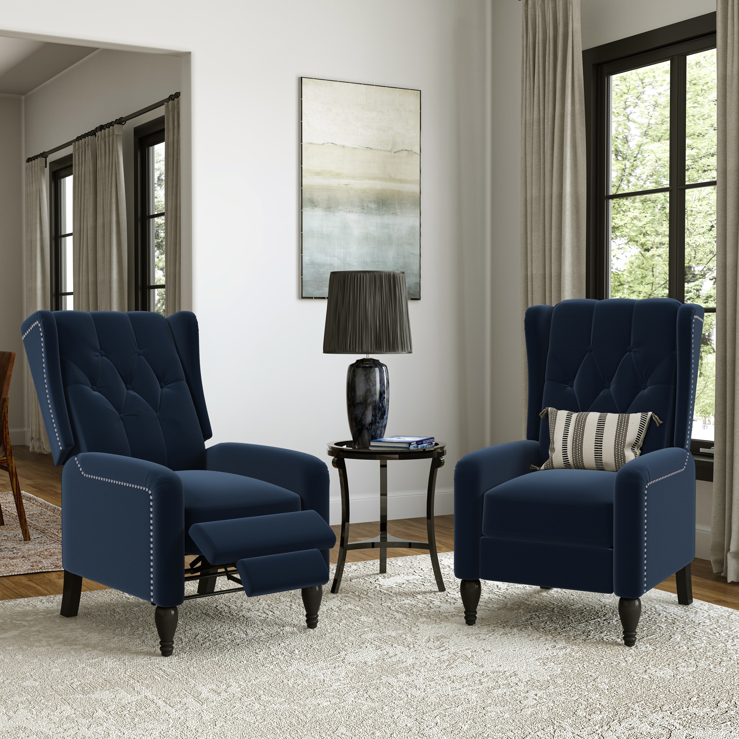 Wingback Pushback Recliner Chairs Set of 2 On Sale Bed Bath Beyond 34939514