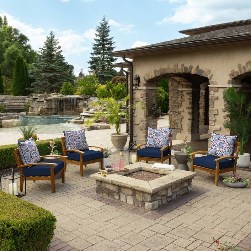 ARDEN Foam Outdoor Deep Seat Cushion Set, 24 x 24