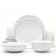 preview thumbnail 1 of 5, Euro Ceramica White Essential 16 Piece Porcelain Dinnerware Set 16 Piece