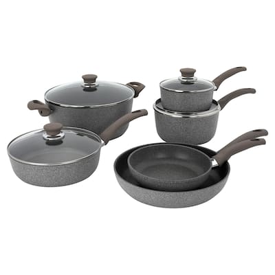 BALLARINI Modena by HENCKELS Forged Aluminum 10-pc Nonstick Cookware Set - Gray