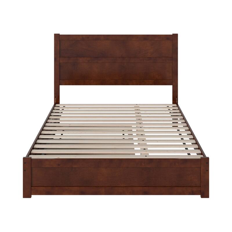 Aveline Wood Platform Bed with Matching Footboard & Trundle