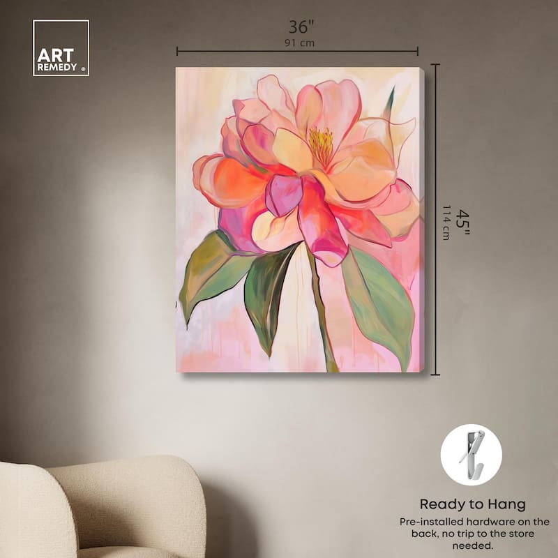Softly Unfurling II Canvas by Art Remedy, Gallery Wrapped