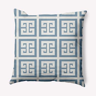 Greek Key Patterned Nautical Decorative Indoor Pillow