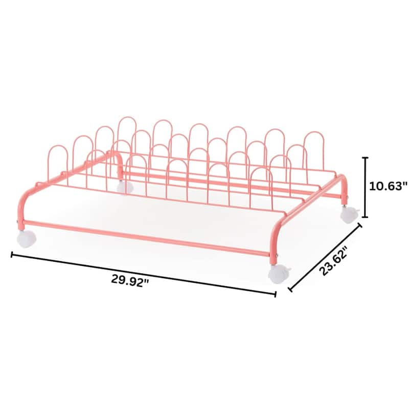 Suprima® Rolling Underbed Shoe Holder with Wheels by DormCo