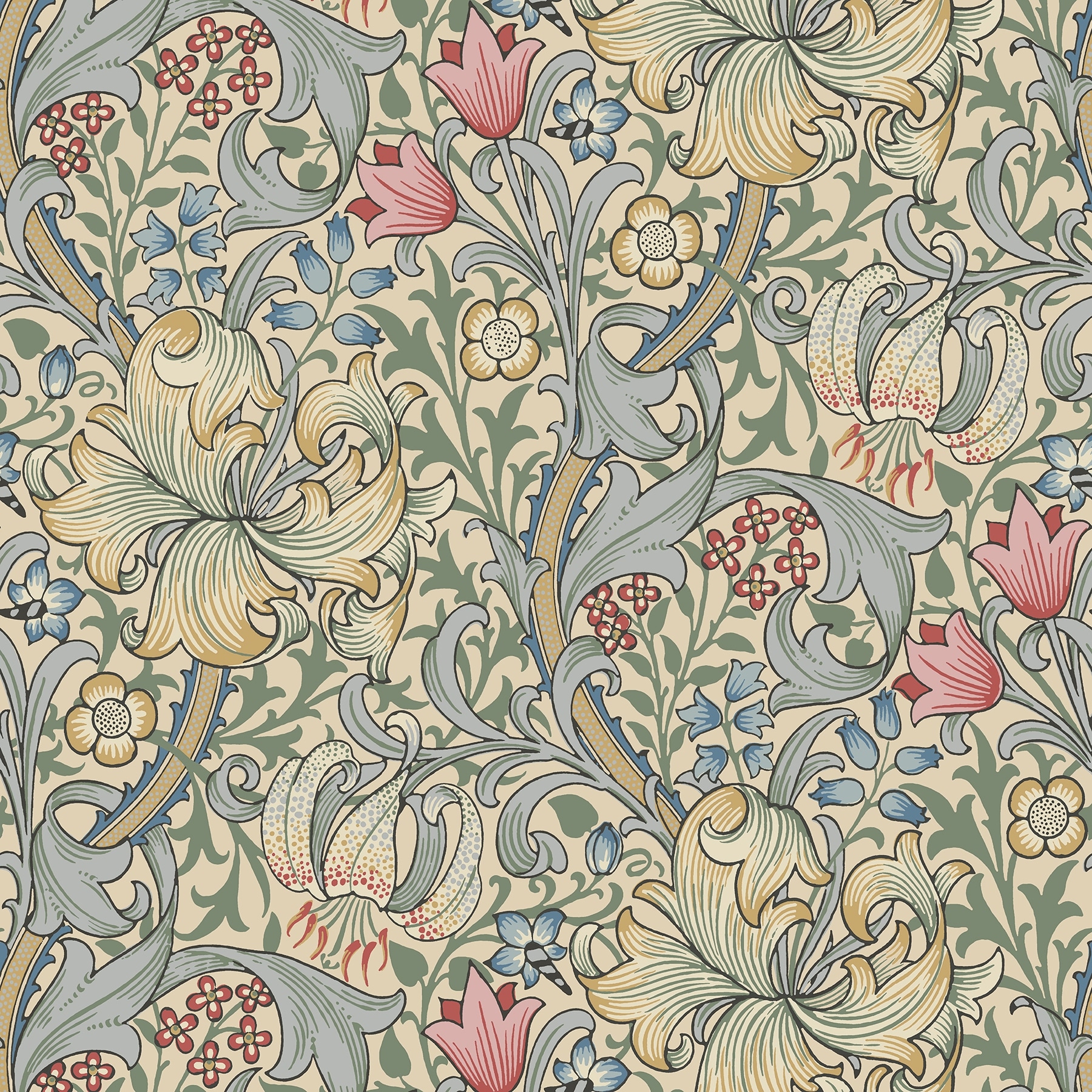 Golden Lily Linen Peel and Stick Wallpaper