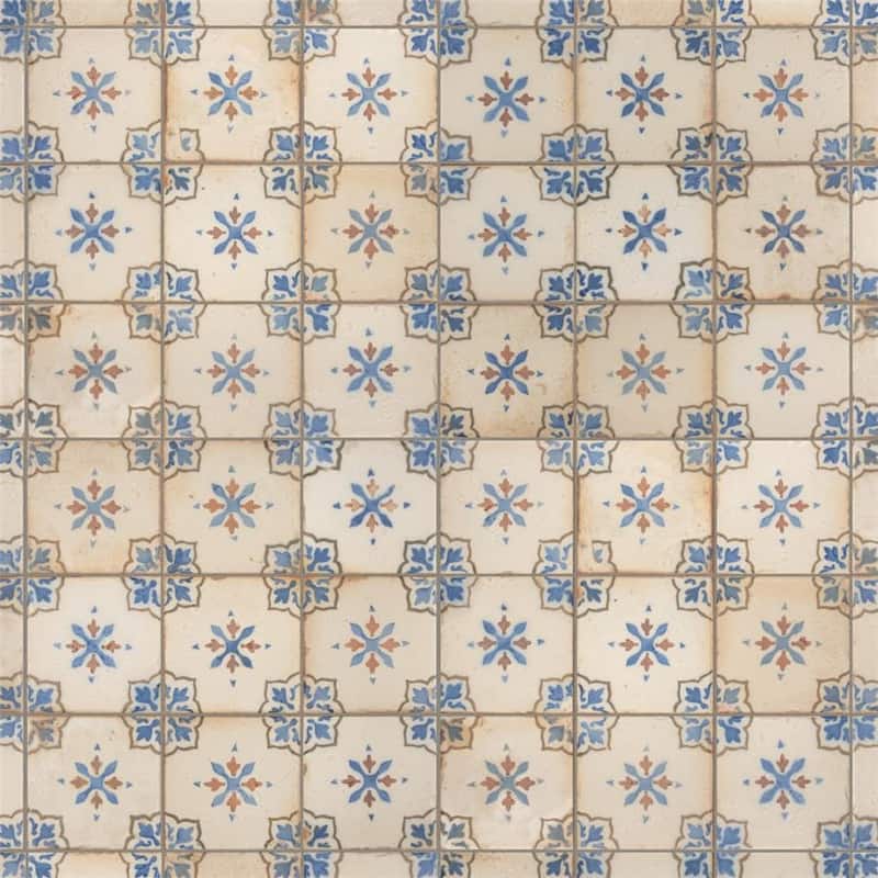 Merola Tile Mirambel Azul 13" x 13" Ceramic Floor and Wall Tile