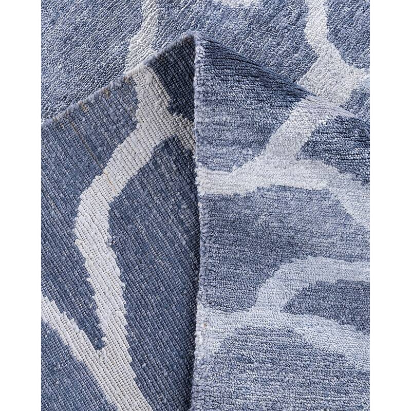 Modern One-of-a-Kind Hand-Knotted Area Rug - Gray, 9' 2" x 11' 10" - 9' 2" x 11' 10"