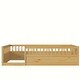 preview thumbnail 5 of 25, Twin Wooden Floor Bed Frame with Safety Fence, Low to Ground Design for Kids' Bedroom & Playroom, Easy Assembly, Natural