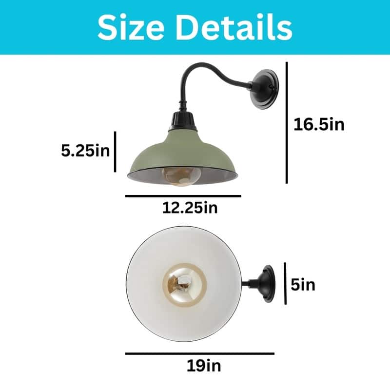 1 Light wall sconce matte Olive green/Black led light metal wall light