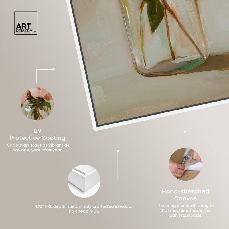 Jar of Petals Canvas by Art Remedy