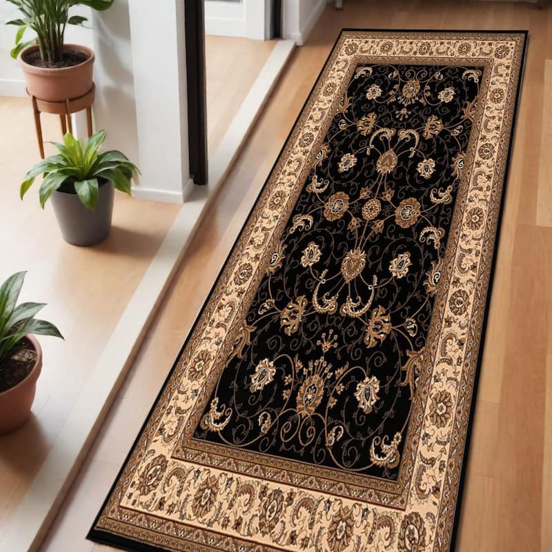 HomeRoots Bigo Oriental Modern Runner Area Rug - 2' X 6'