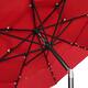 11FT Solar LED Lighted Patio Umbrella with 8 Ribs
