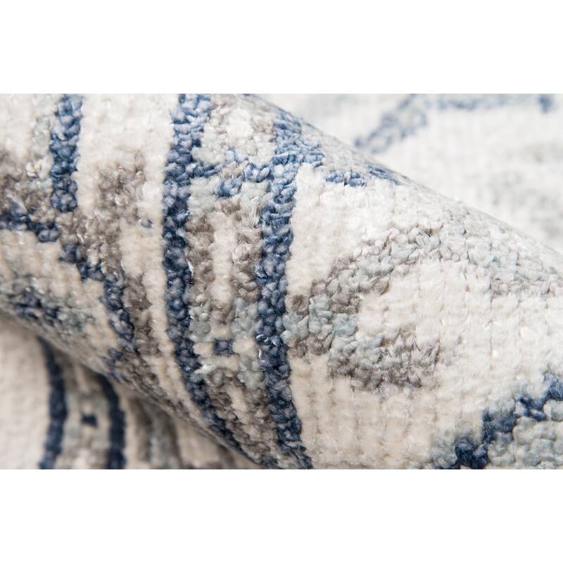 Momeni Nova Hand Knotted Viscose Contemporary Geometric Area Rug