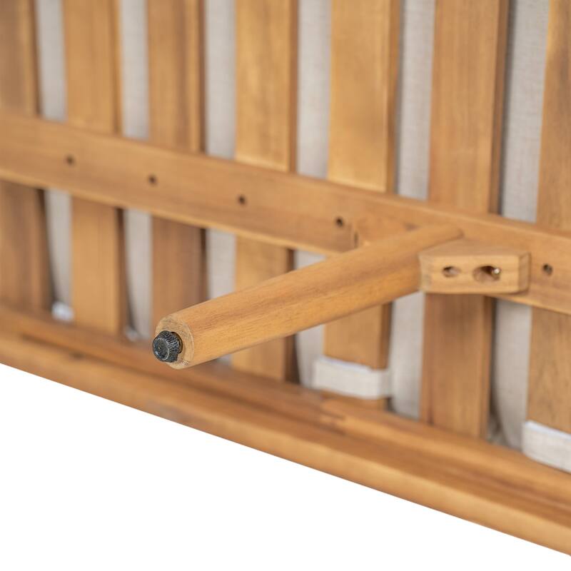 Outdoor Acacia Wood Lounge Chair