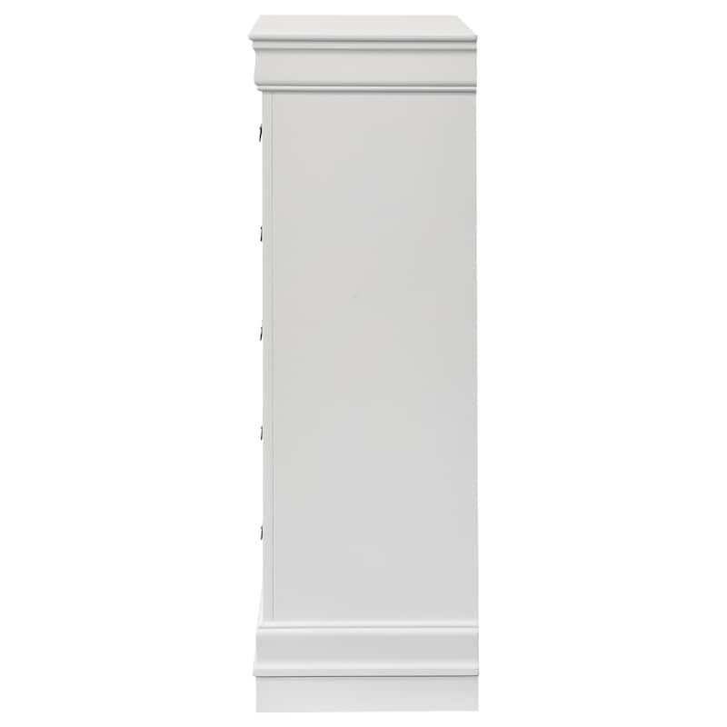 Louis Philippe 5-drawer Bedroom Chest White