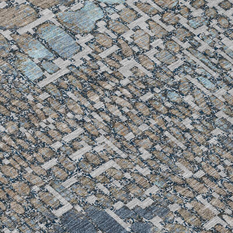 HomeRoots Abstract Transitional Rectangle Outdoor Rug