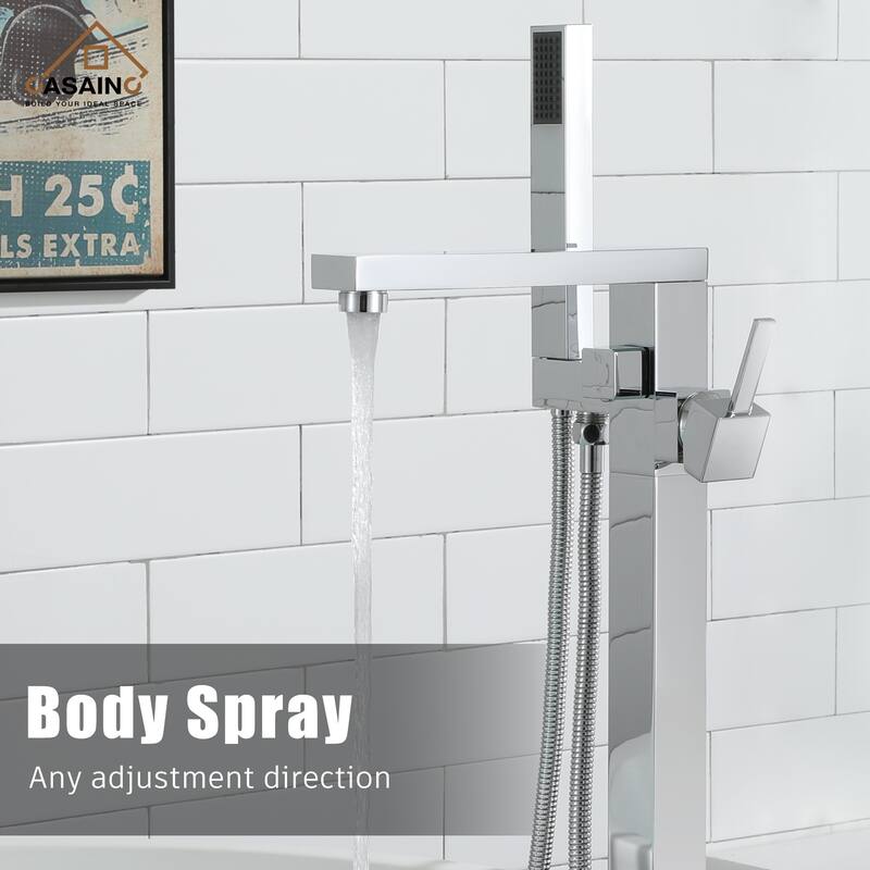 CASAINC Freestanding Single Handle Bathtub Faucet with CUPC