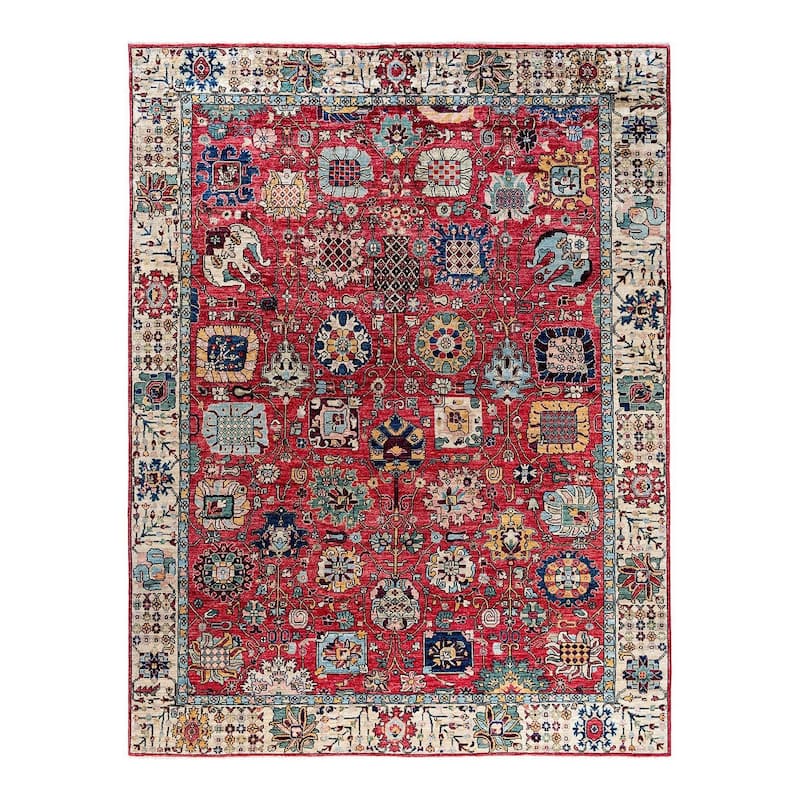 Serapi One-of-a-Kind Hand-Knotted Area Rug - Pink, 9' 0" x 11' 10" - 9' 0" x 11' 10"