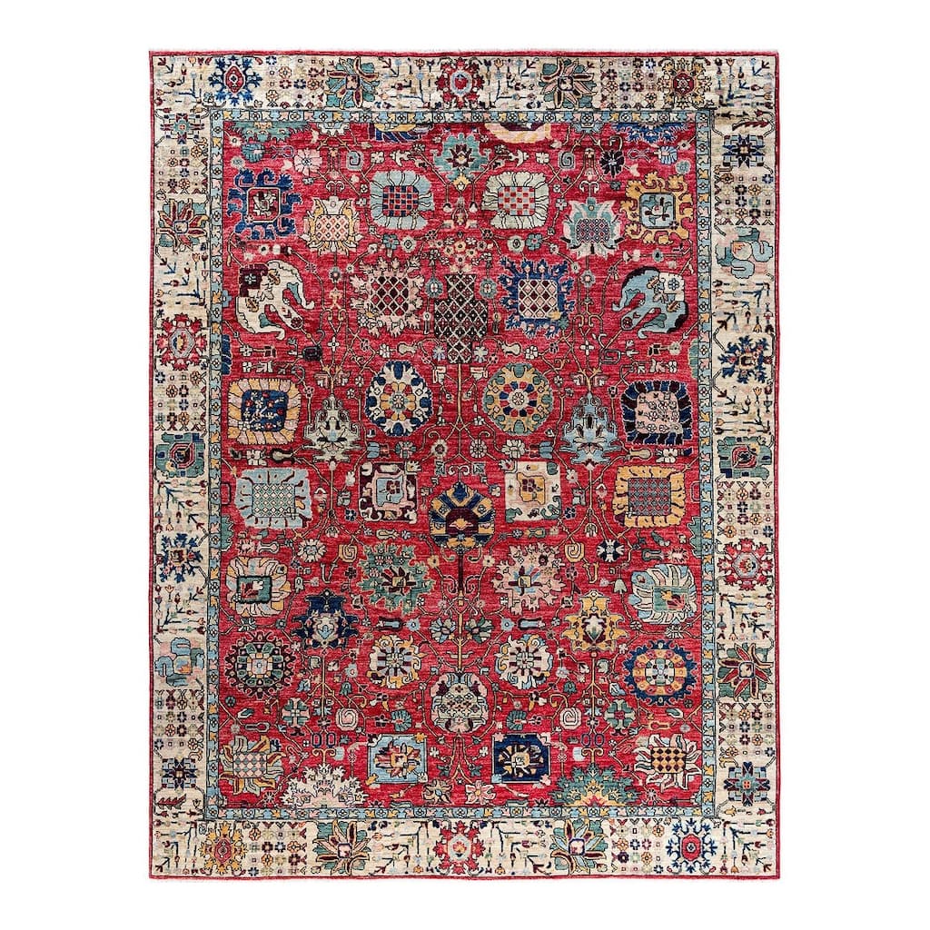 Serapi One-of-a-Kind Hand-Knotted Area Rug - Pink, 9' 0" x 11' 10" - 9' 0" x 11' 10"