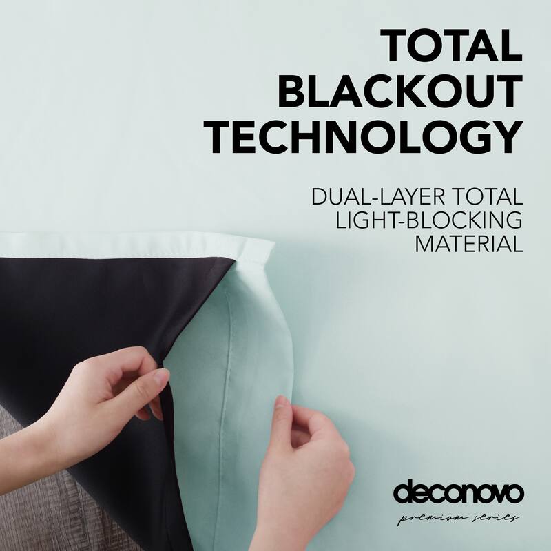 Deconovo 100 Percent Blackout with Liner Grommet Curtain (2 Panel)
