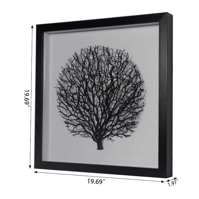 HUJI Withered Tree Shadow Box Wall Decor