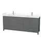 Option Dark Gray / White Cultured Marble Top / Brushed