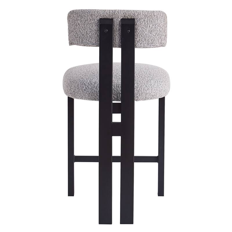 Elegant Round Kitchen Stools‌ – 26.5" Low Back Bar Stools with Padded Seat & Sturdy Metal Frame – Perfect for Dining Areas