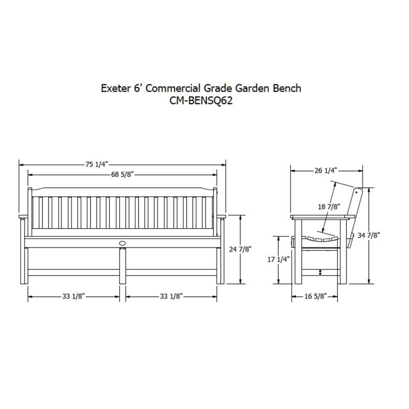 Highwood Professional Commercial Grade Exeter 6' Garden Bench