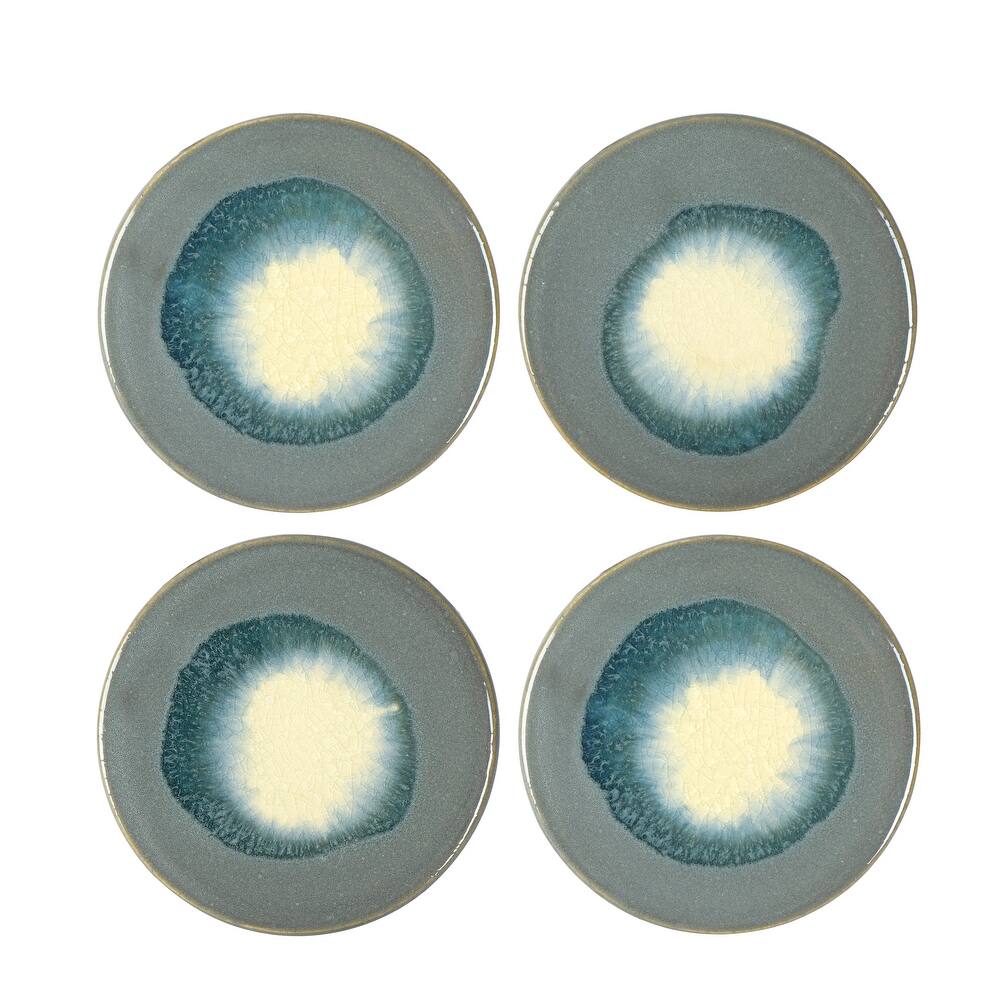 Stoneware Reactive Glaze Coasters, Set of 4