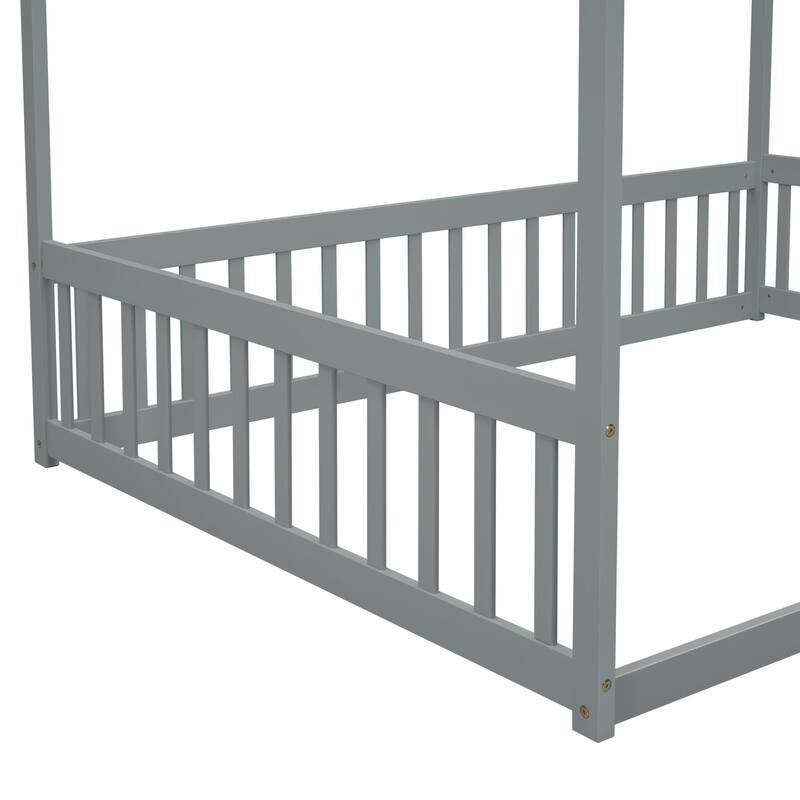 Canopy frame floor bed