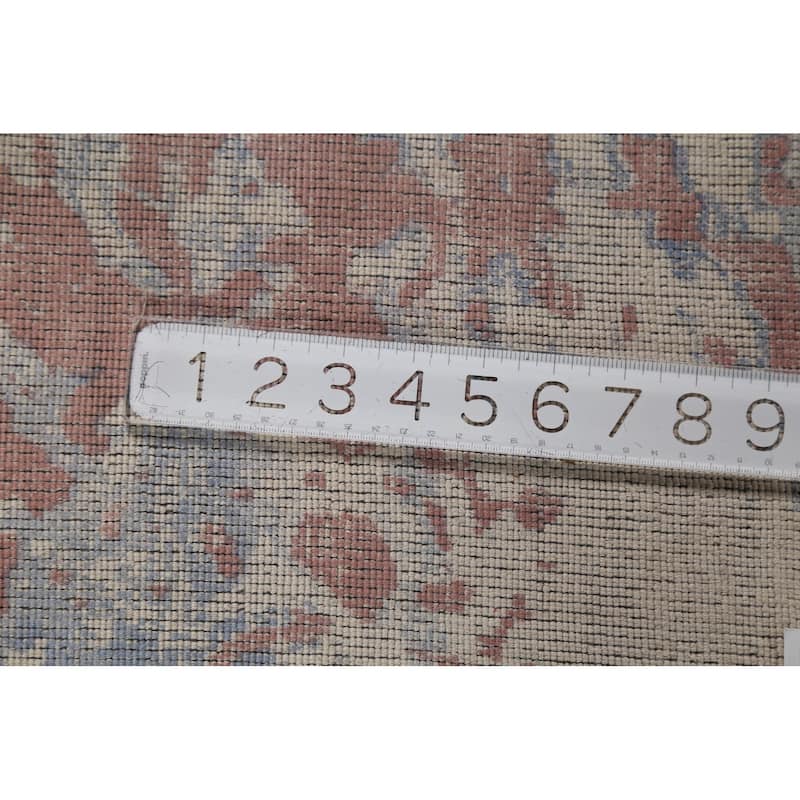 Abstract Indian Foyer Rug Hand-Knotted Contemporary Wool Carpet - 4'5"x 6'4"