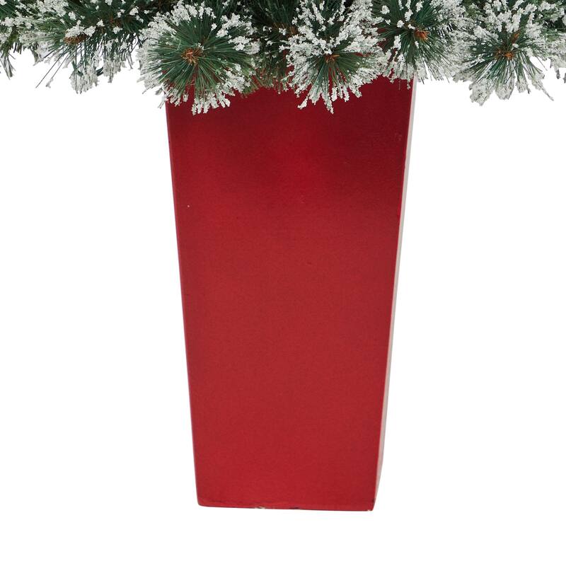 52in Artificial Christmas Tree with Lights & Berries - Festive Holiday Decor for Home - Red - 52