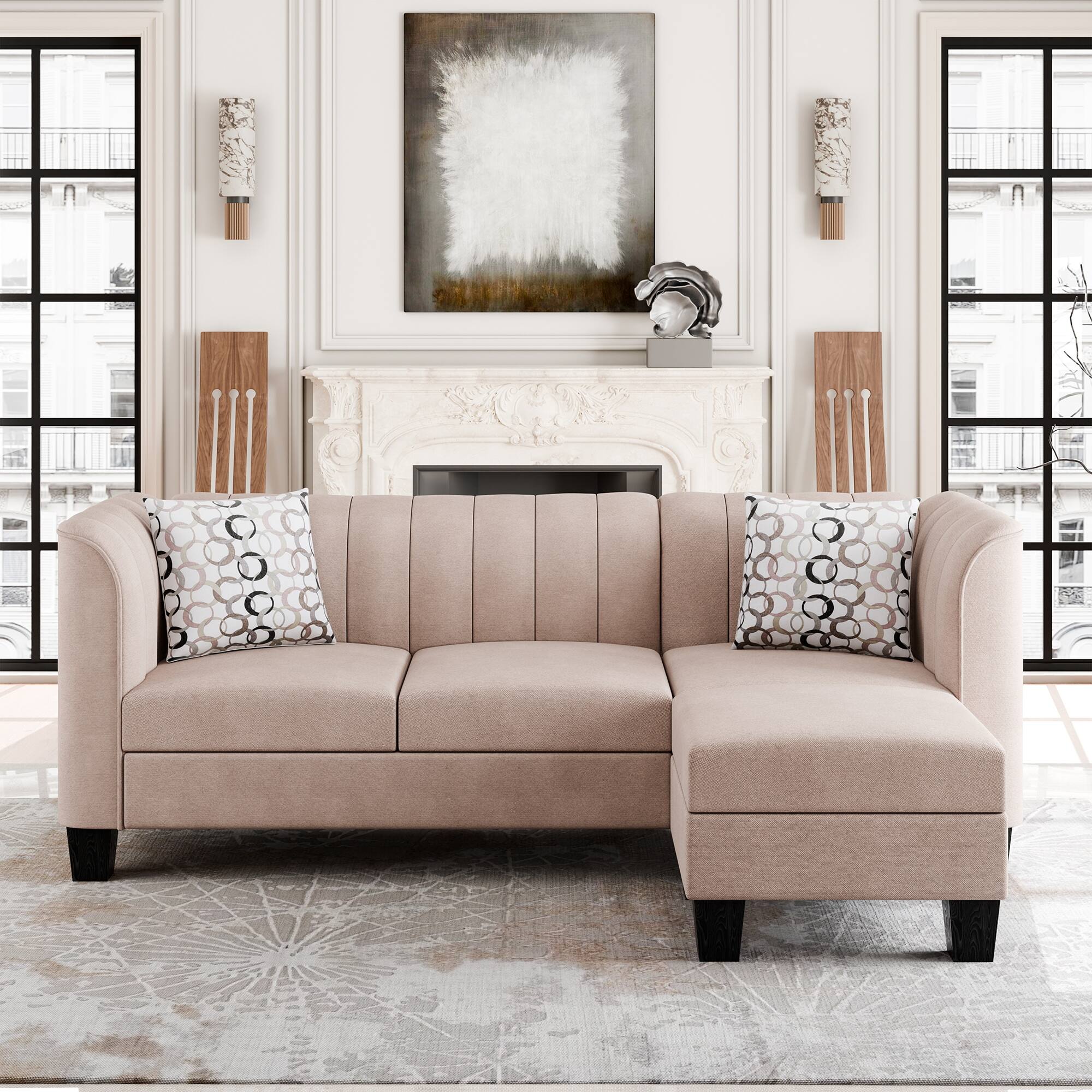 Futzca 79” Sectional Sofa Couch, Convertible L Shaped Couch On Sale