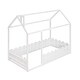 preview thumbnail 12 of 27, Twin Size Wooden House Bed Frame with Roof and Fence, Sturdy Pinewood Construction for Kids and Teens