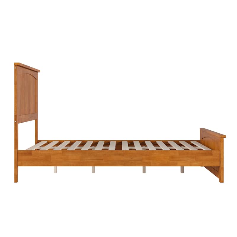 Naples Solid Wood Low Profile Platform Bed with Matching Footboard