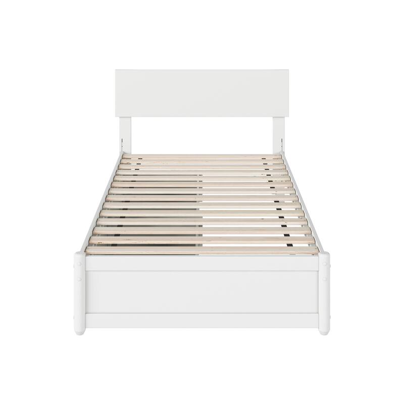 Wesley Platform Bed with Panel Footboard and Storage Drawers