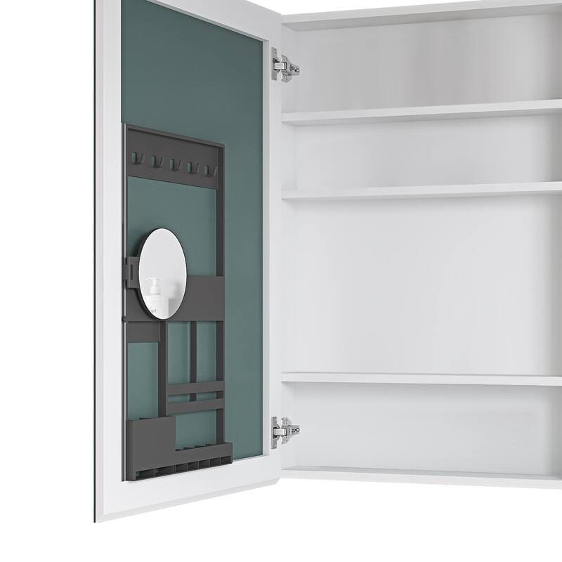 Topcraft Frameless Mirrored Medicine Cabinet in White