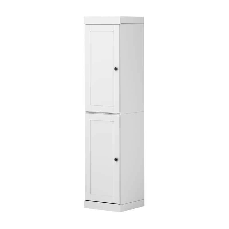 Palace Imports 100% Solid Wood 16.5" Kitchen Pantry Cabinet with Shaker Doors and Adjustable Shelves