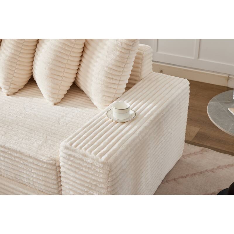 Convertible Corduroy Sofa Bed, Foldable Floor Couch, Space-Saving Sleeper Mattress Sofa, Multi-Functional Folding Bed